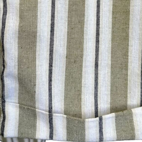 NWT Ci Sono Thick Striped High Waist Cuffed Paper bag Pants - Picture 6 of 9